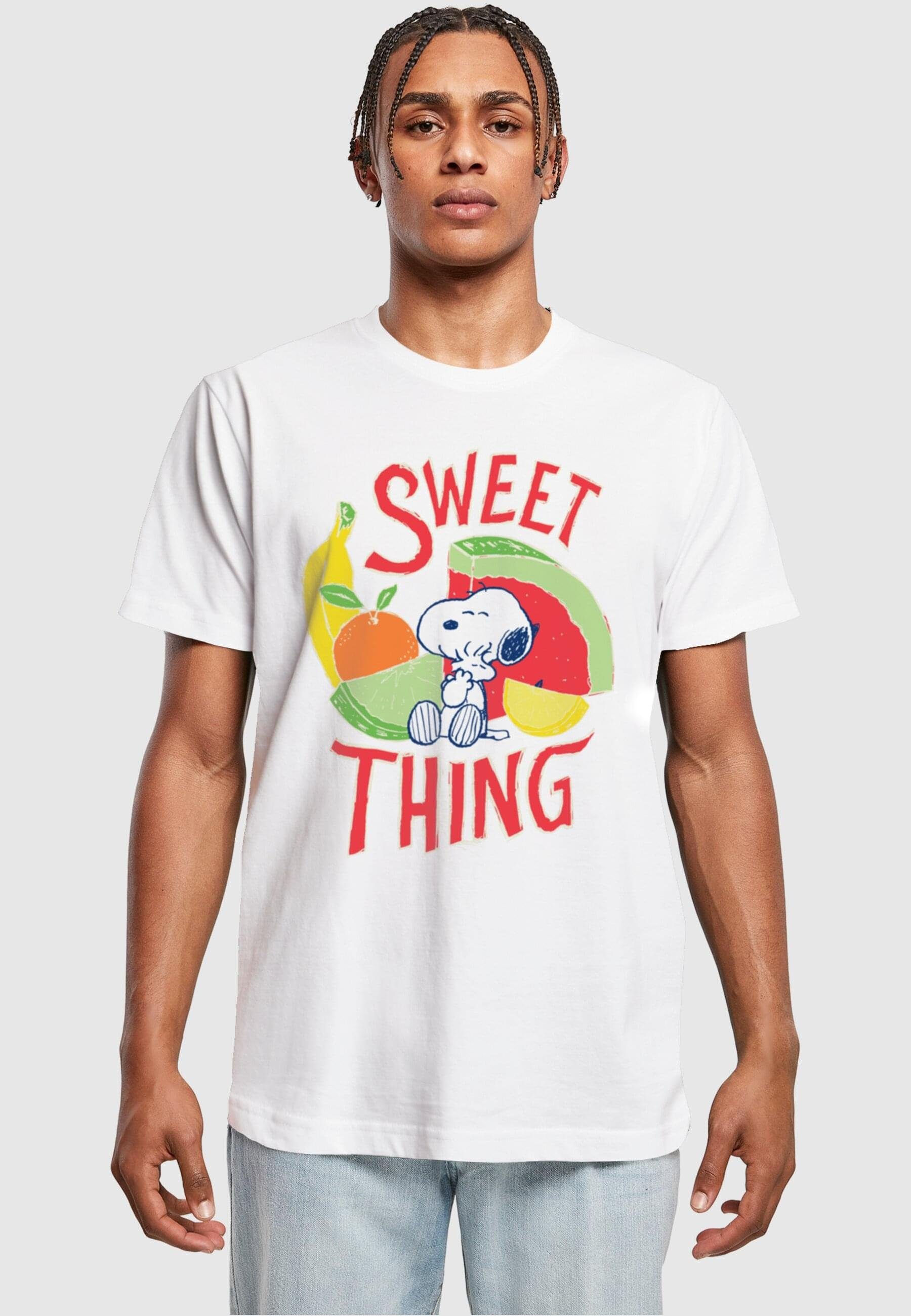 - Peanuts Merchcode thing Neck Round (1-tlg) Herren white T-Shirt T-Shirt Sweet