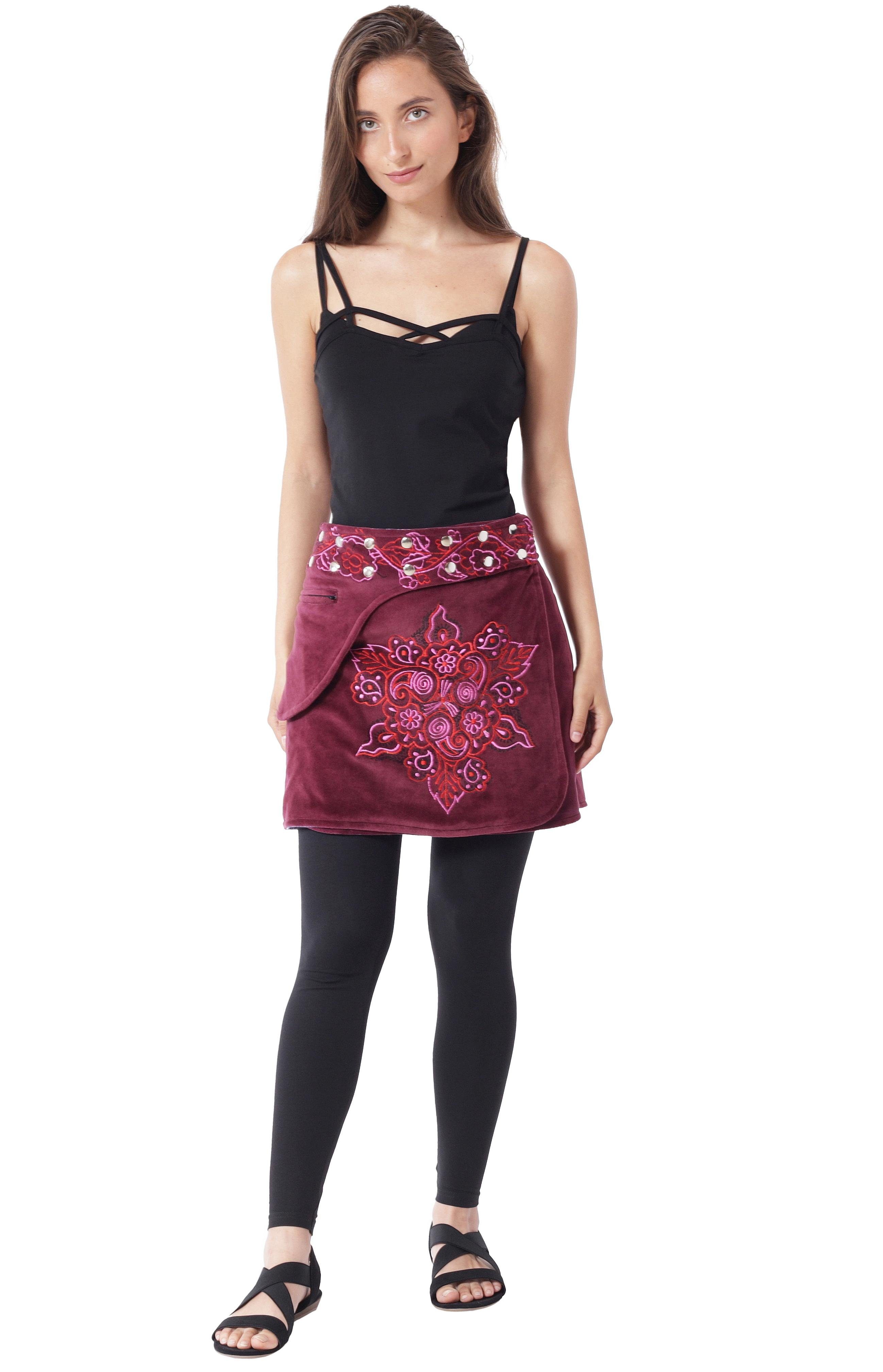 PUREWONDER Wickelrock Winterrock sk226 aus Samt günstig online kaufen