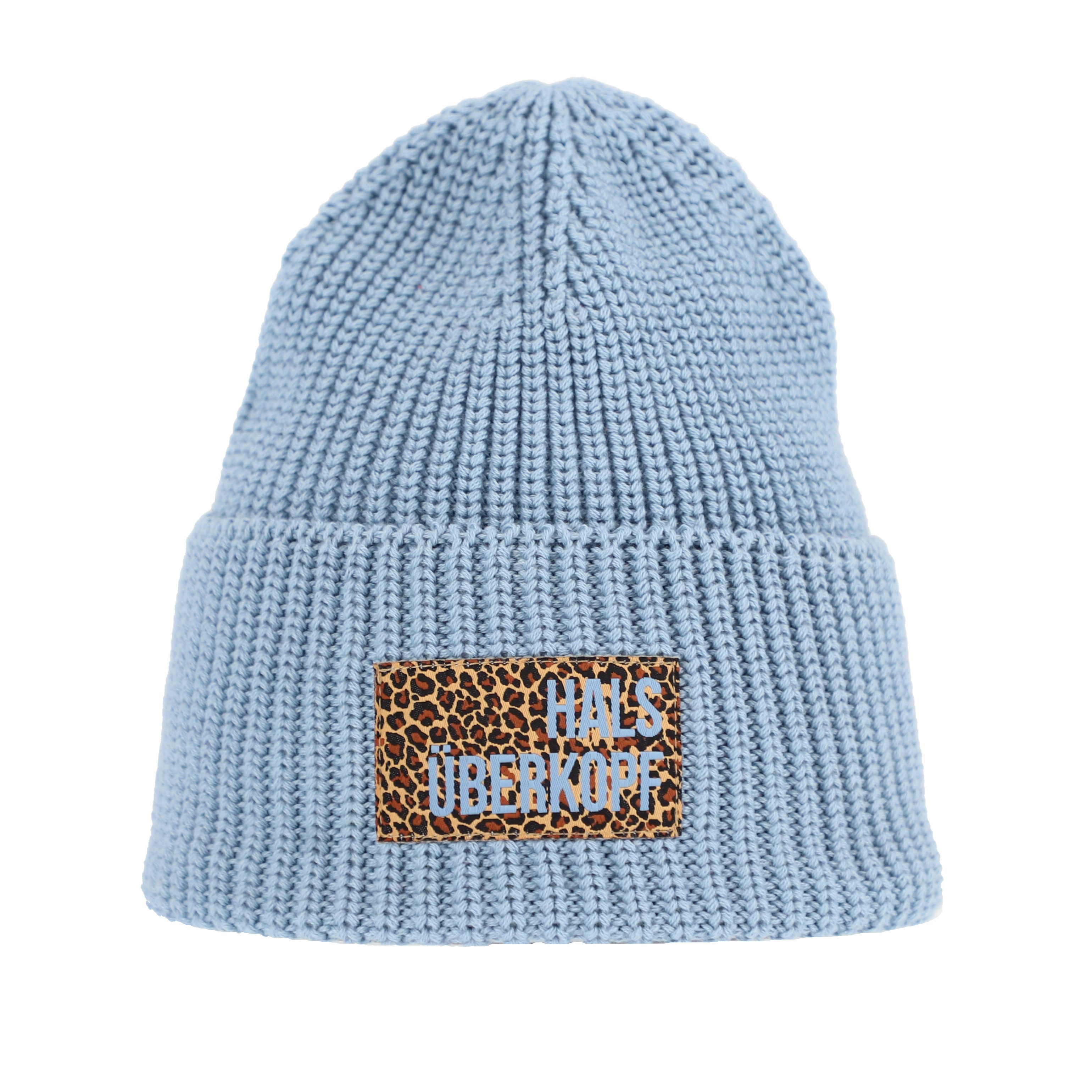 halsüberkopf Accessoires Strickmütze mit Leo-Badge und günstig online kaufen