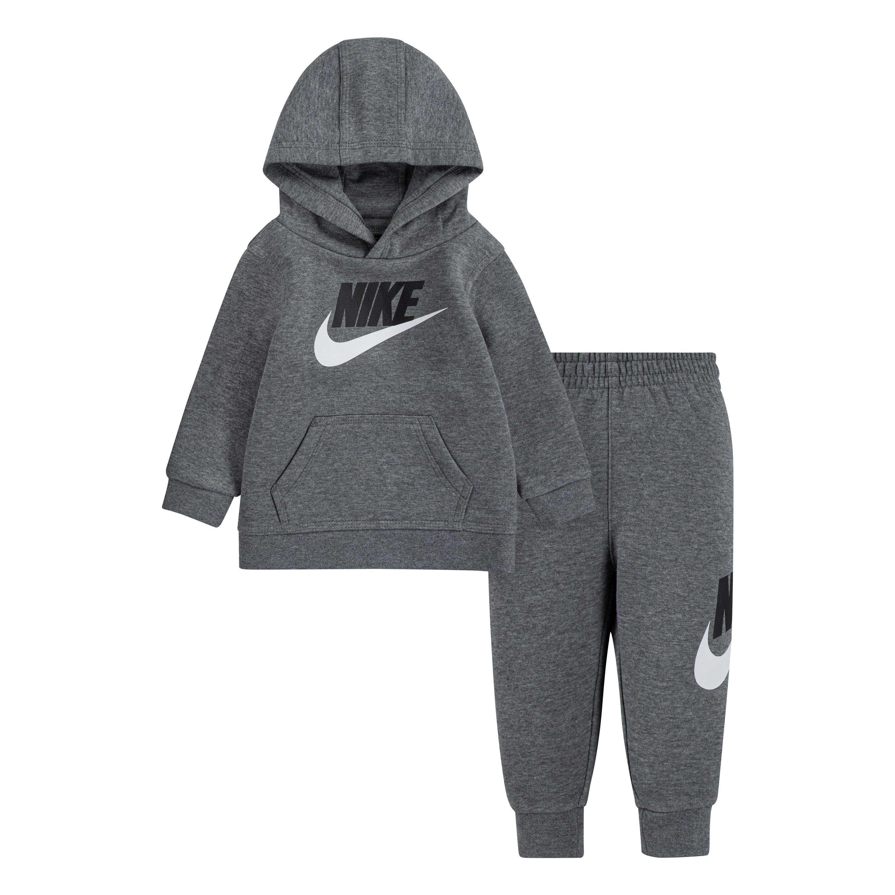 & FLEECE 2PC Nike PO HOODIE Jogginganzug JOGGER (Set, 2-tlg) Sportswear SET grau-meliert