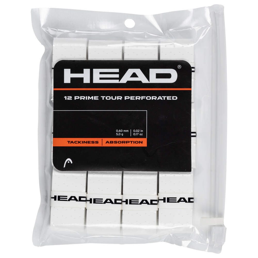 Head Griffband Overgrip Prime Tour Perforated 0.6 mm (Komfort, Griffigkeit) weiss