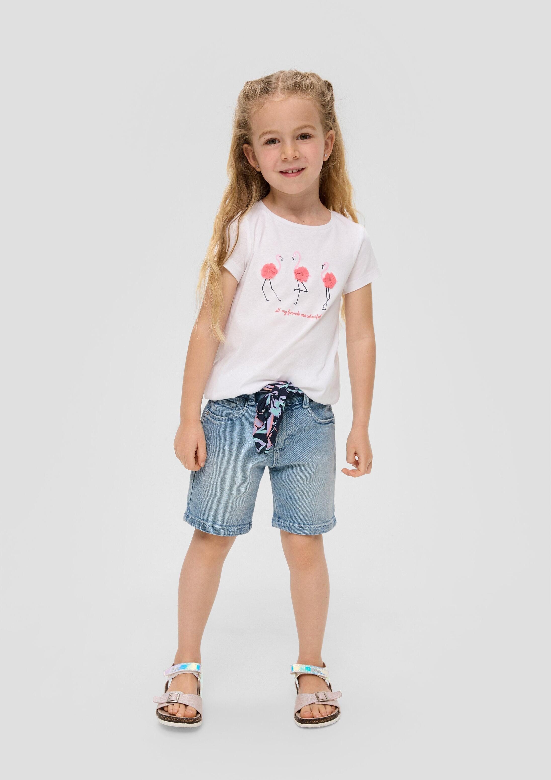 s.Oliver Jeansshorts Jeans-Bermuda Jeans-Bermuda / Loose Fit / Super High Rise / Wide Leg / Bindegürtel