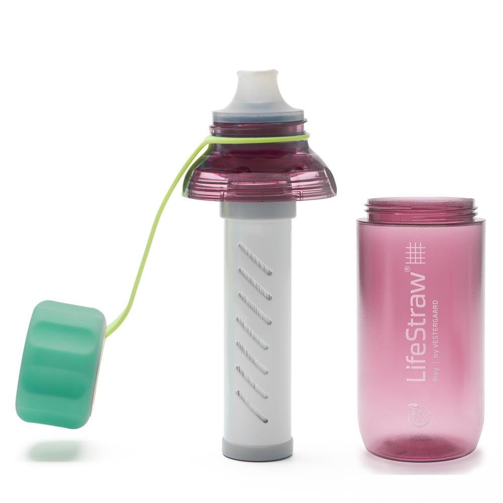 LifeStraw Trinkflasche »Play«, Trinkflasche mit 2 Stufen Filter, 300ml,  Wasserflasche, Kindertrinkflasche, Wasserfilter, 99,9 Prozent  Bakterienentfernung, Sport, Wandern, Camping, Outdoor, Wildberry/lila  online kaufen | OTTO