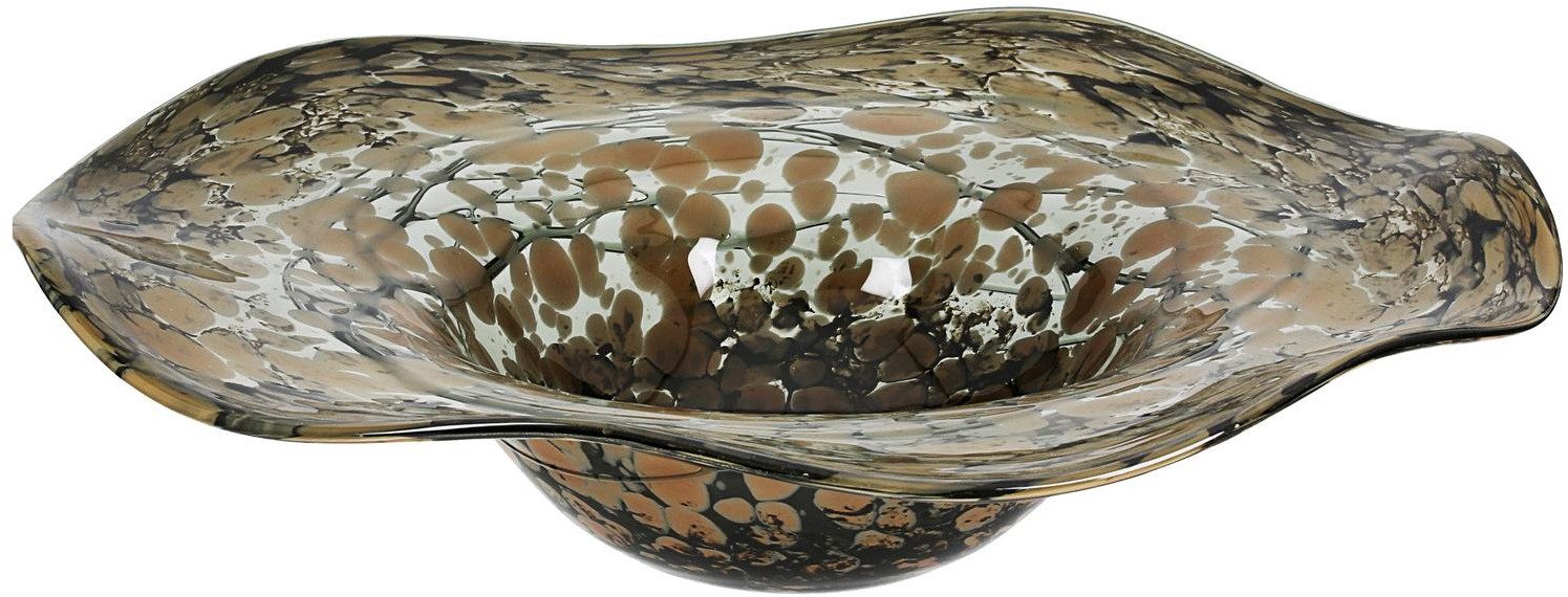 GILDE Schale Glass Art, Schale, "Mountain", Glas, braun, Glas, (1-tlg), Schale, Mountain, Servierschale, Dekoschale, modern