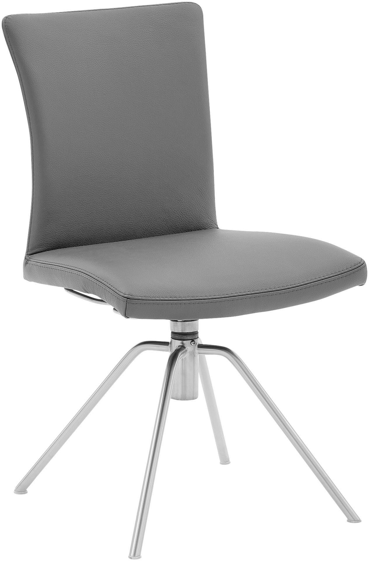 Musterring Polsterstuhl Helmond 6700 (Set, 2 St), Drehgestell in Edelstahl inkl. Rückholfunktion, ohne Armlehne