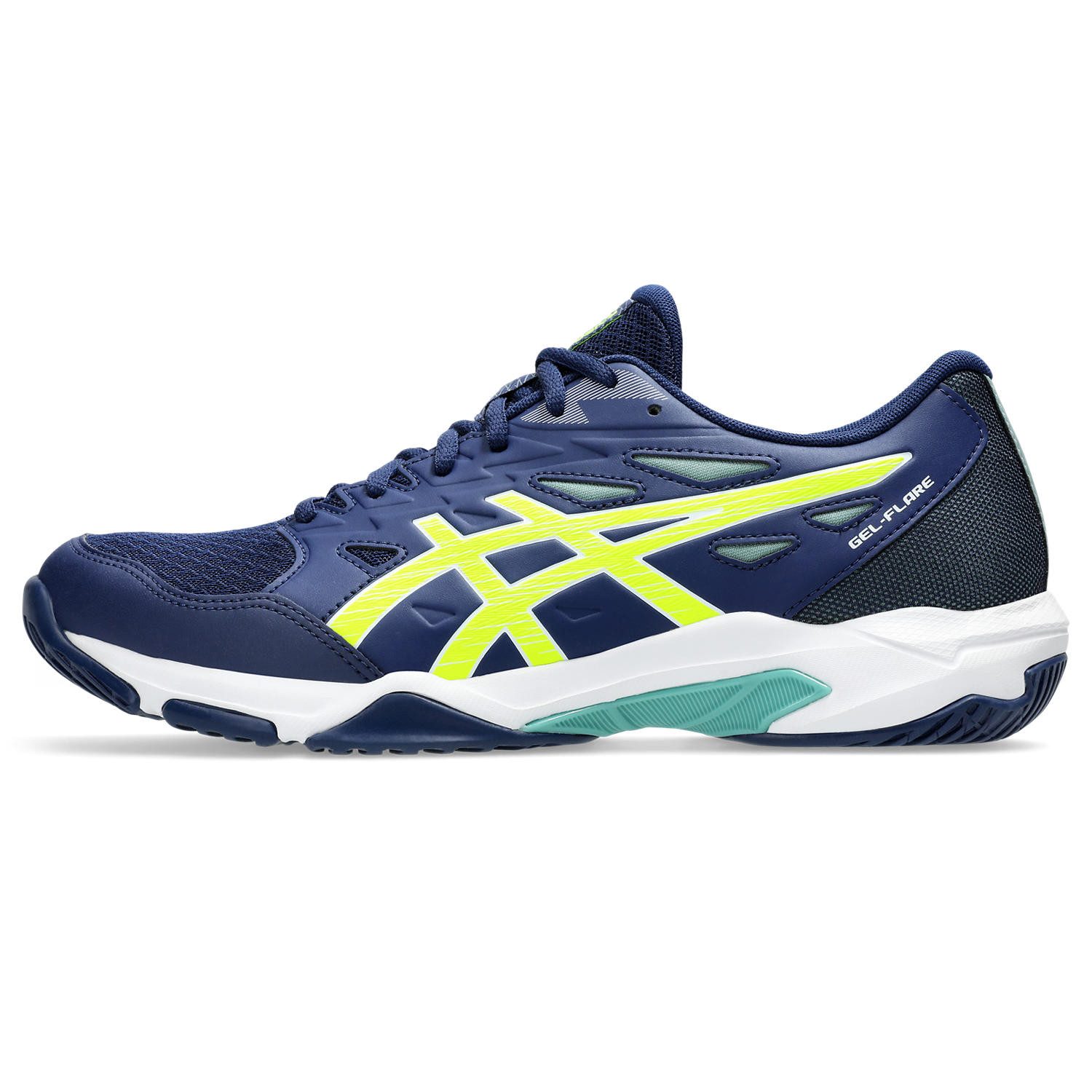 Asics GEL-FLARE BLUE EXPANSE/SAFETY YELLOW Hallenschuh günstig online kaufen