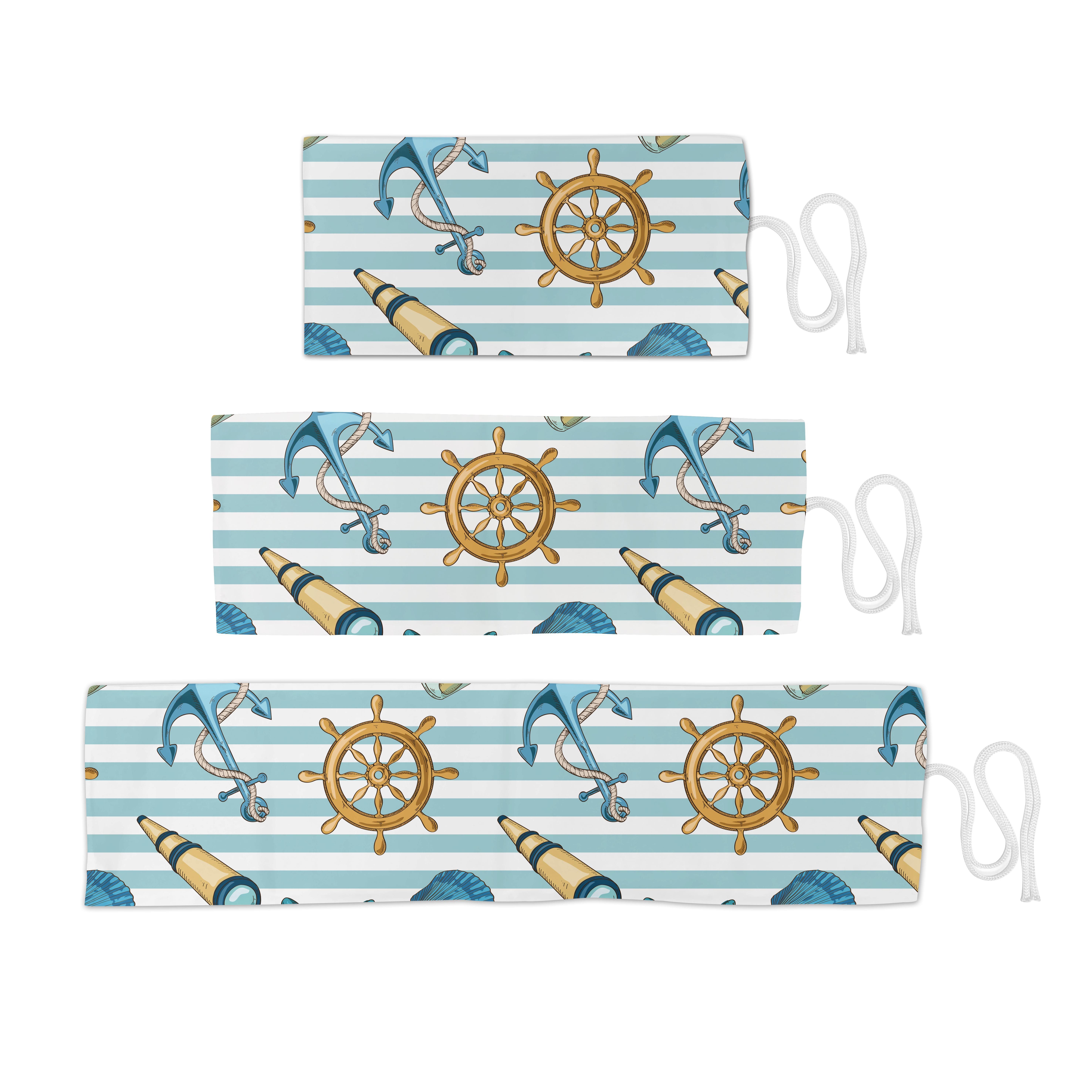 Abakuhaus Federmäppchen langlebig und tragbar Segeltuch Stiftablage Organizer, Nautisch Ankerrad Seestern