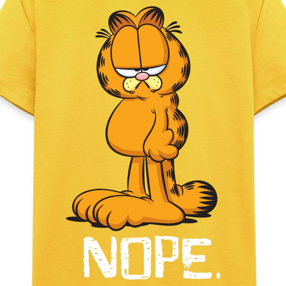 Spreadshirt T-Shirt Garfield Nope Nein Nö Kein Bock Lustig Kinder Premium T-Shirt (1-tlg)