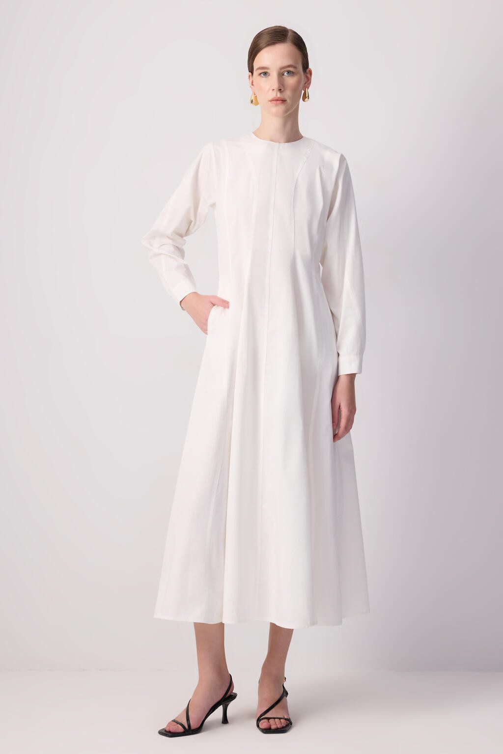 touche prive Maxikleid TAILLIERTES BAUMWOLLKLEID