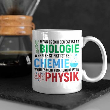 Trendation Tasse Trendation - Biologie Chemie Physik Tasse Geschenk Nerd Lehrer Geschenkidee Naturwissenschaften Studium Student Geschenkidee