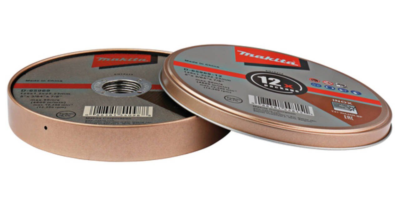 Makita Trennscheiben D-65969-12, (Set), WA46R Körnung, hohe Schnittleistung