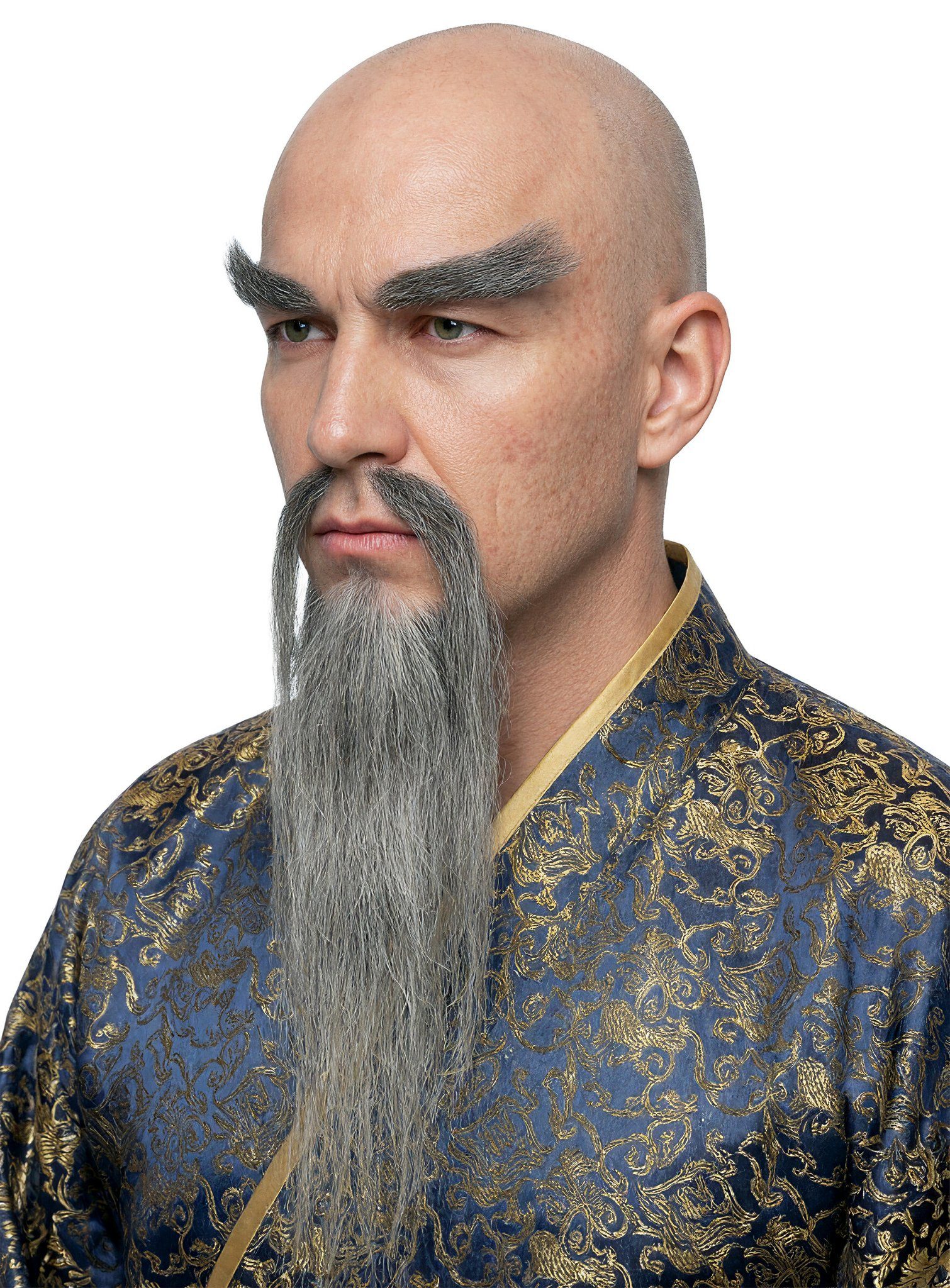 Metamorph Kostüm Konfuzius Bartset – 6 Farben, Hoch realistischer Bart mit Echthaaranteil in Theater- und Filmqualit