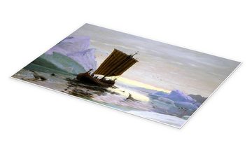 Posterlounge Poster Jens Erik Carl Rasmussen, Erik der Rote entdeckt Grönland, Badezimmer Maritim Malerei