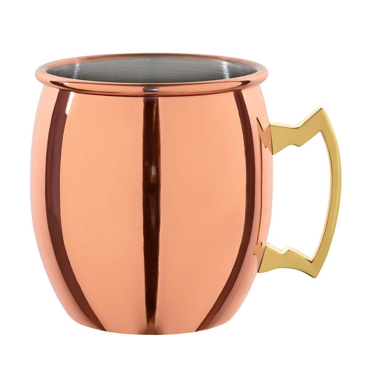 FUCHS Mehrwegbecher Becher, Tasse - Moscow Mule, Edelstahl, Kupferfarbenem, 550ml