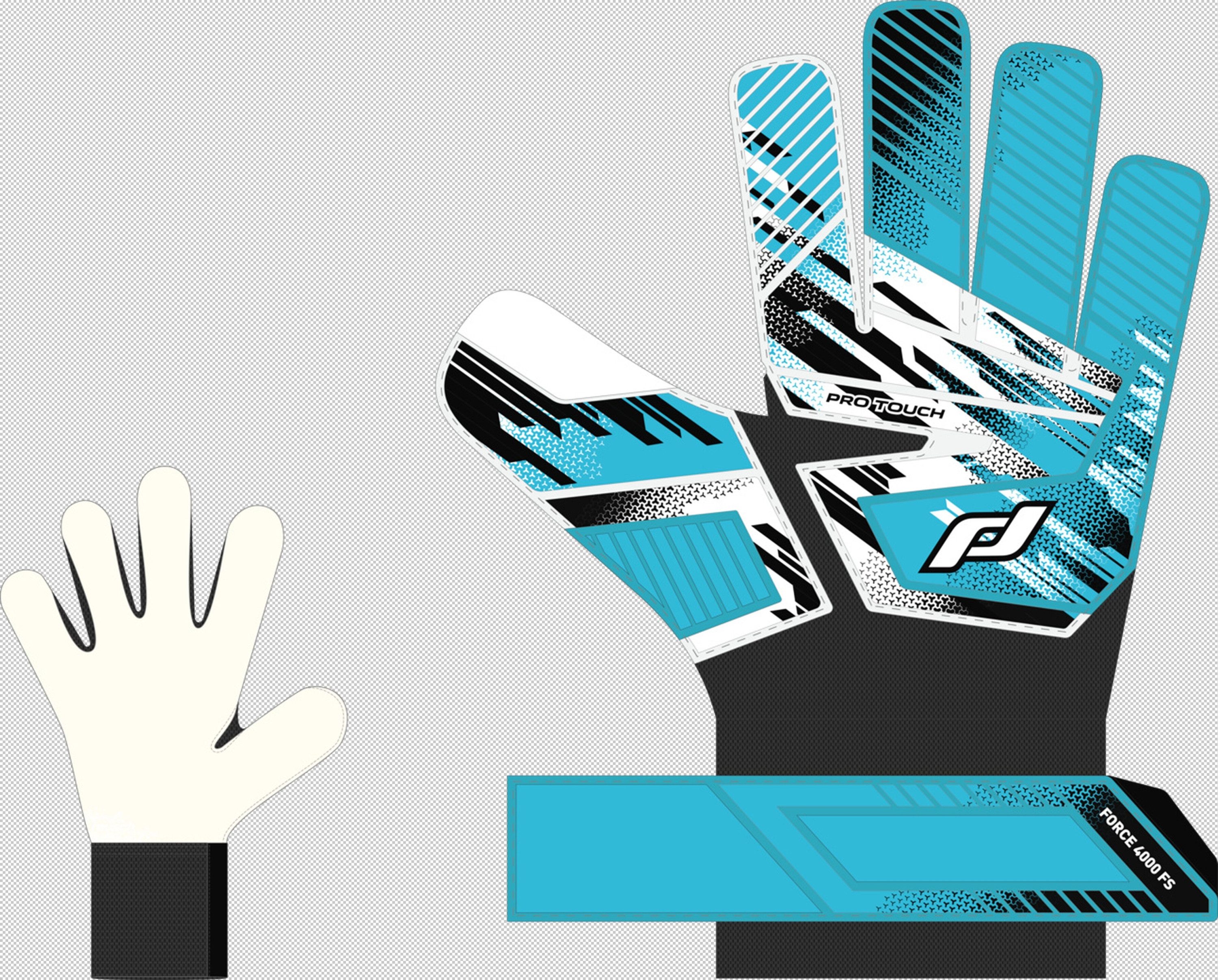 Pro Touch Torwarthandschuhe TW-Handschuh Force 4000 FS BLUE/BLACK/WHITE