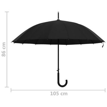 vidaXL Taschenregenschirm Regenschirm Automatisch Schwarz 105cm