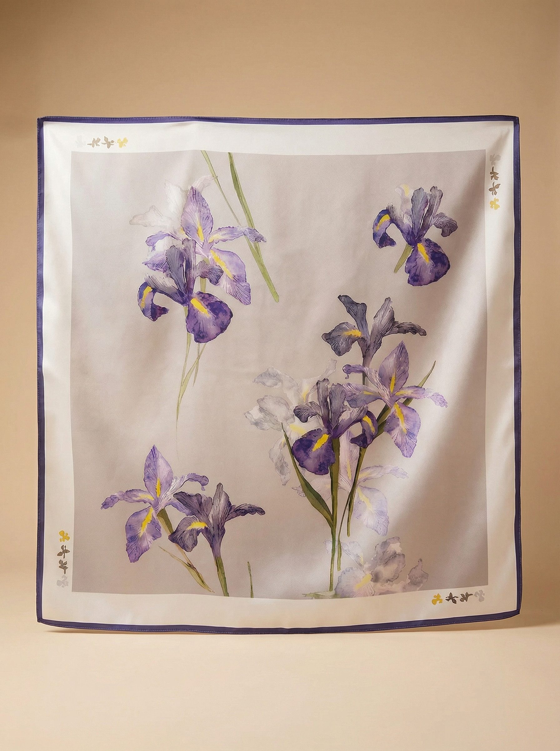 Kleelein Seidentuch Seidentuch 70x70cm Halstuch mit Panda & Bambus-Motiv Asiatischer Stil, leicht, atmungsaktiv, hochwertig, atmungsaktiv, weich