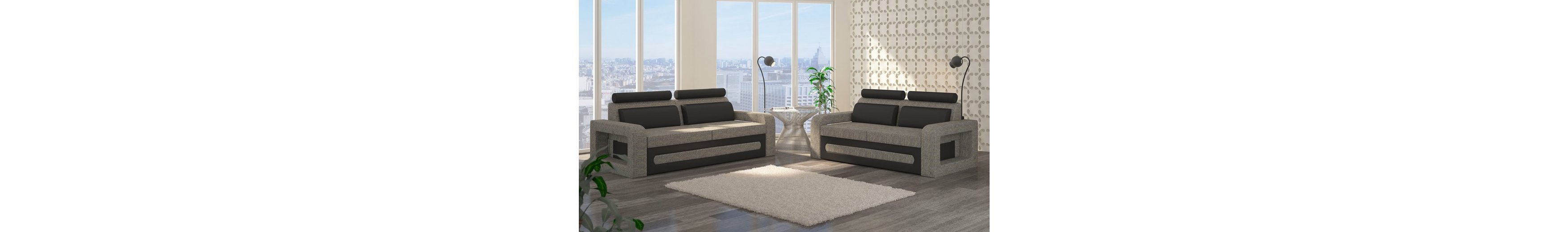 JVmoebel Sofa, Sofagarnitur 3+2 Sitzer Sitz Polster Leder Sofa Couch