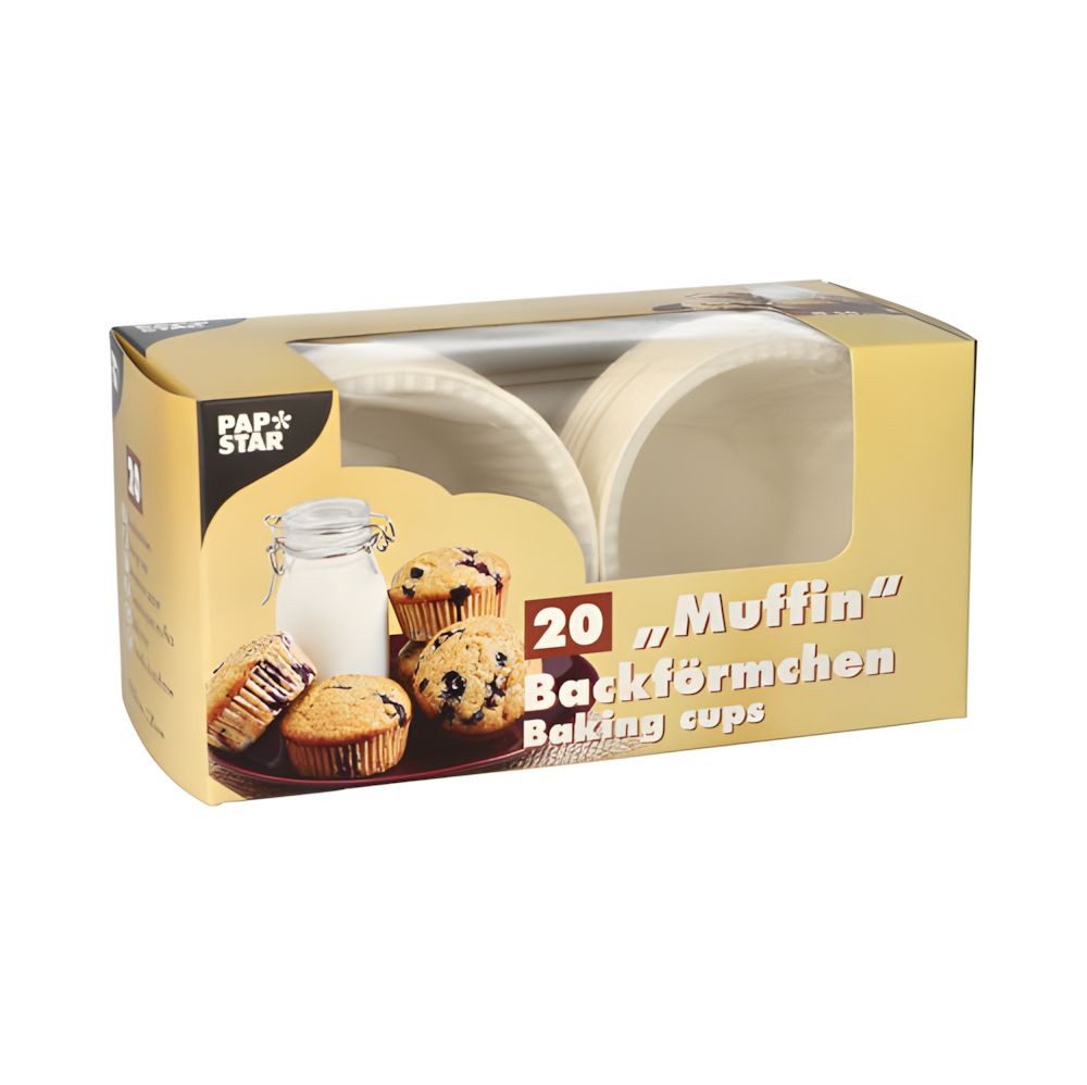 PAPSTAR Muffinform Muffins-Backförmchen Ø 5 cm, 3,5 cm weiss 200 Stk