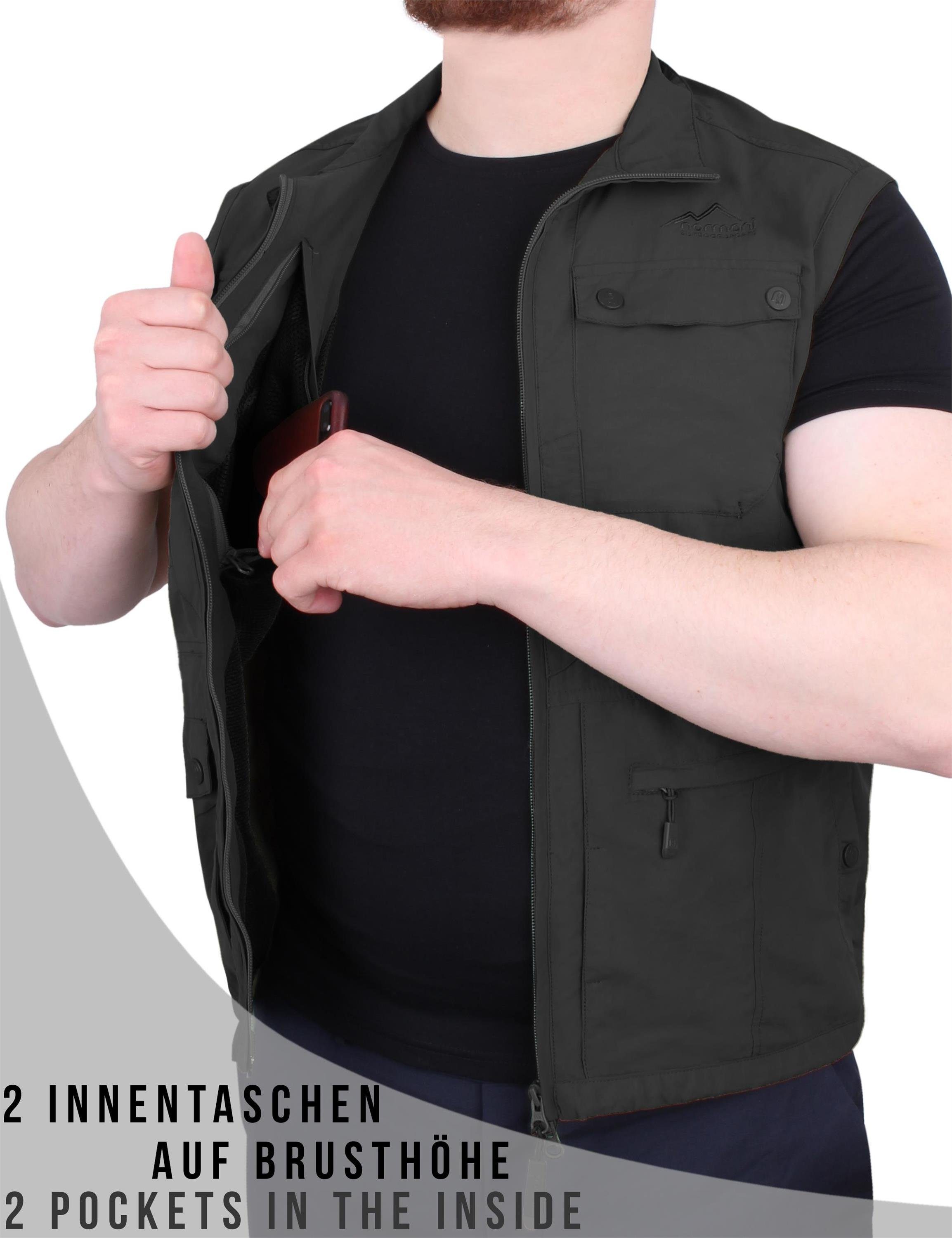 normani Funktionsweste Herren Outdoor Weste Kudu Reise Sommerweste Wanderweste Freizeitweste Sonnenschutzfaktor UPF 50+