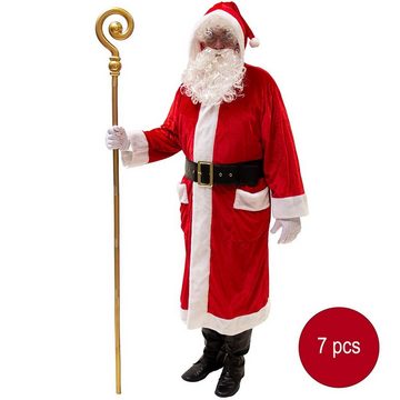 Orlob Kostüm Weihnachtsmann für Erwachsene, inklusive 7-teiliges Zubehör