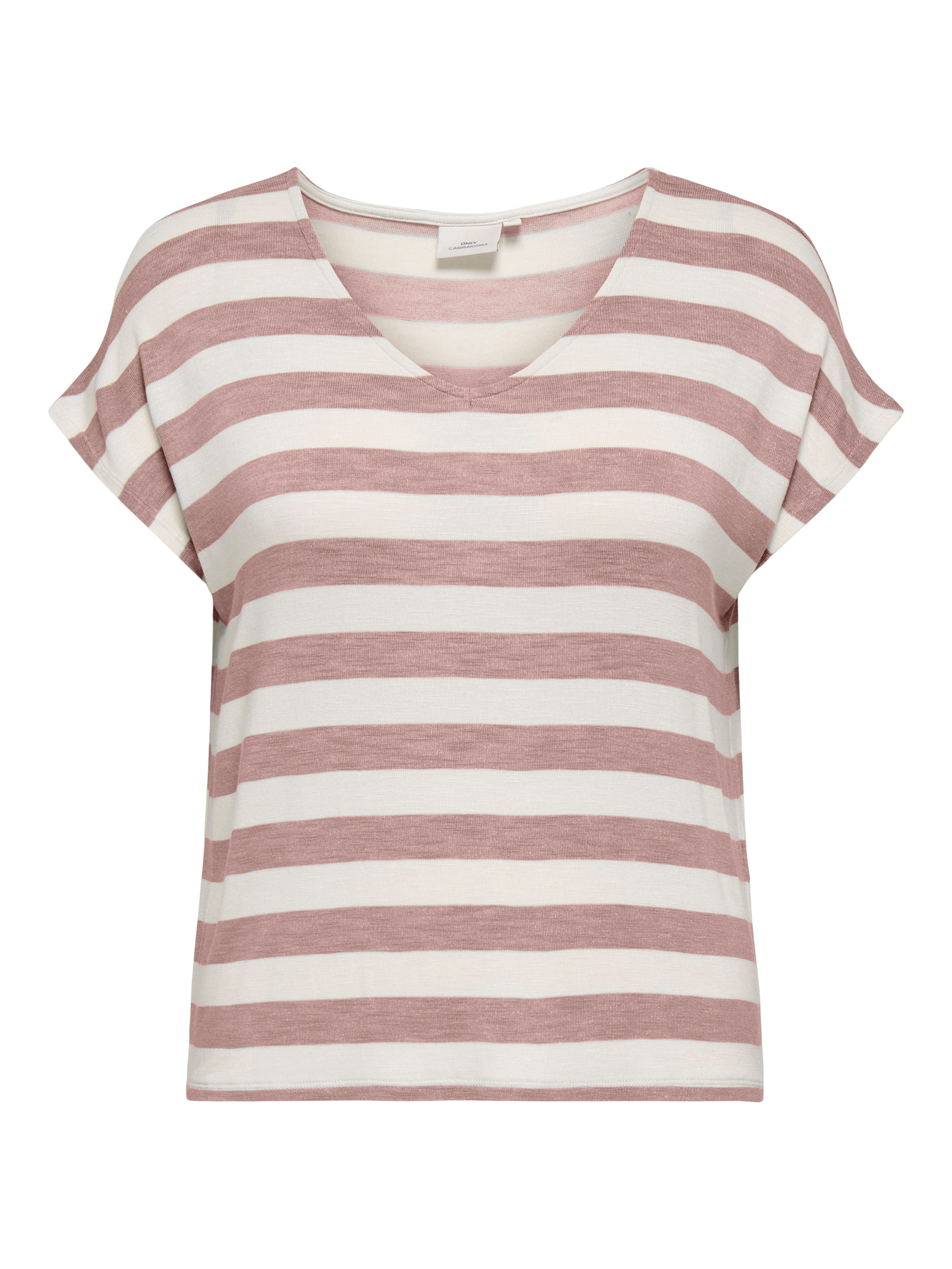 ONLY CARMAKOMA V-Shirt CARLIRA LIFE S/S V-NECK TOP JRS NOOS günstig online kaufen