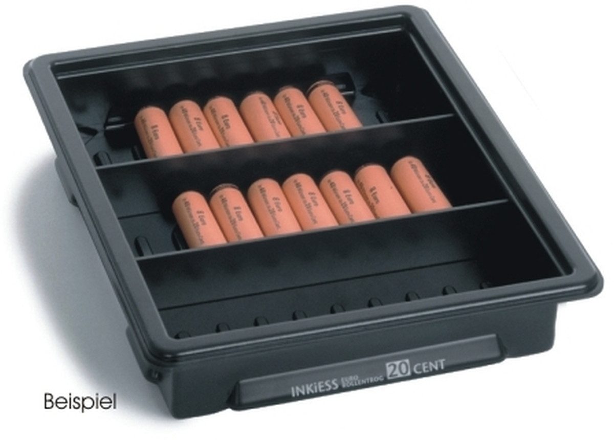 INKiESS Geldkassette Rollentrog 5 Euro- Cent 3 Fächer BxTxH 26,5x34,5x6,5cm schwarz