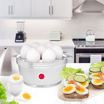 SLABO Eierkocher Elektrischer Eierkocher 1 Ei - 7 Eier, Eierstecher, BPA Frei - WEIẞ, Anzahl Eier: 7 St.