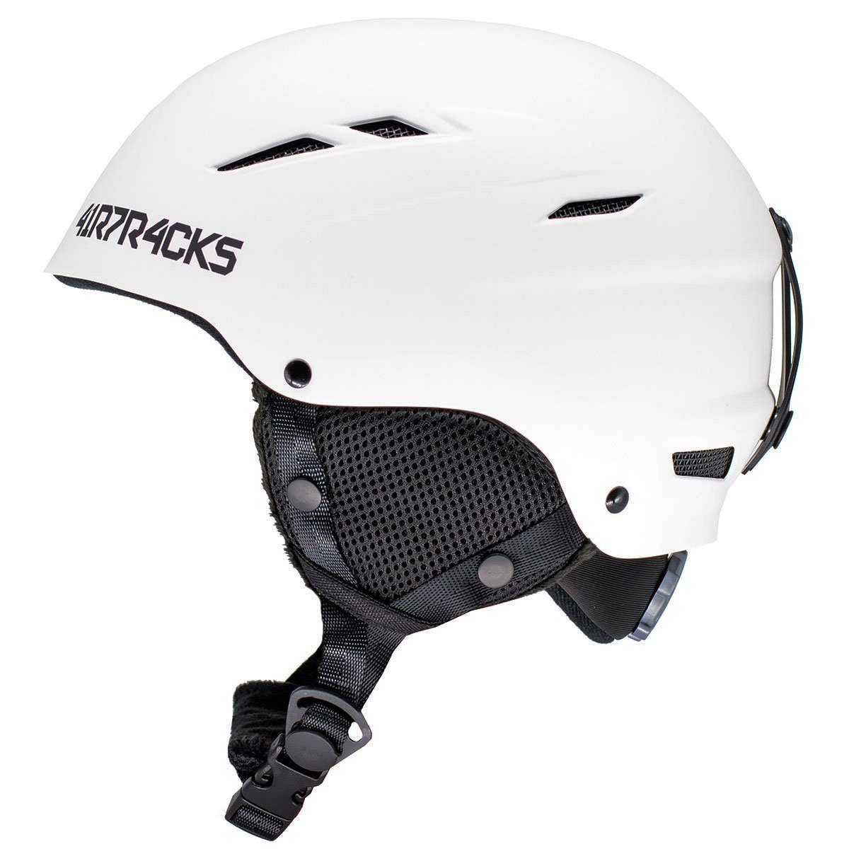 Airtracks Snowboardhelm Ski - Snowboard Helm STAR T-200 (für Herren und Damen mit Ventilationssystem & stufenloser Anpassung), - Farbe Matt » S- 48-51cm. M - 52-55cm, L- 56-60cm « weiß