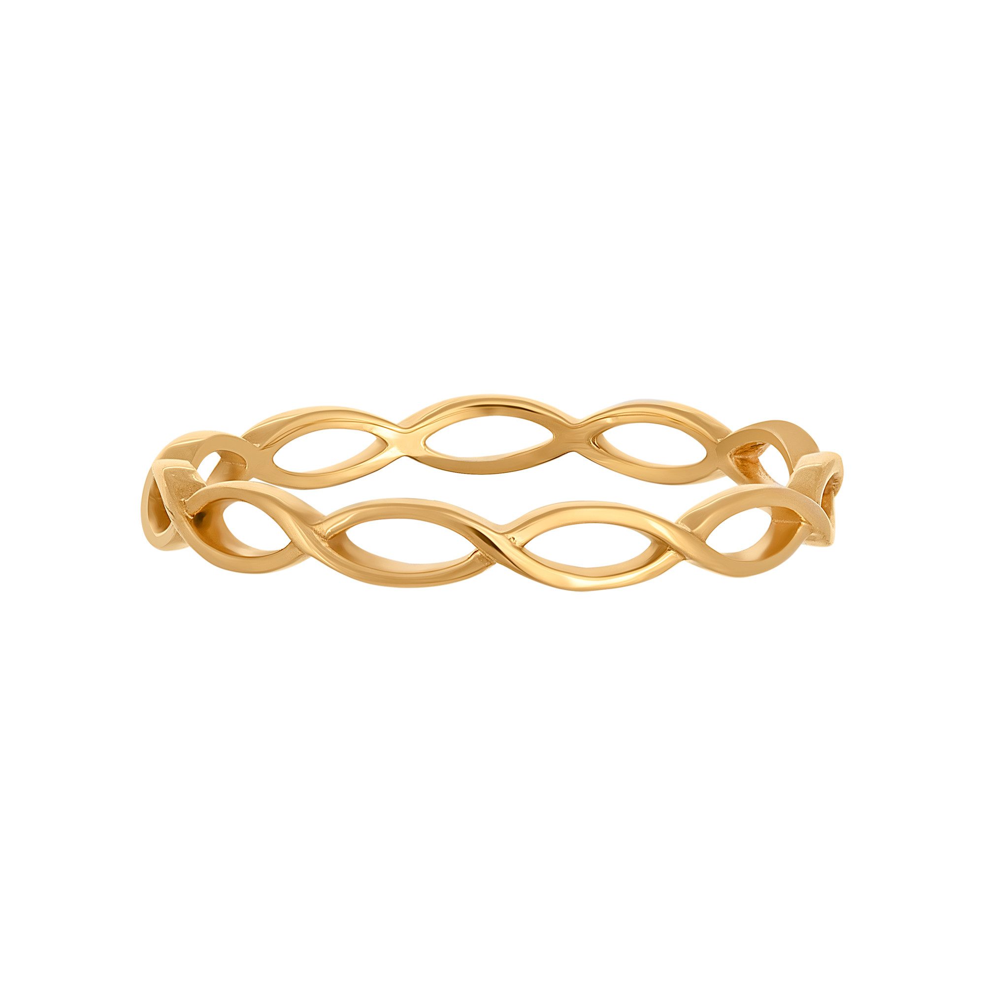 Fingerring 925/- Sterling Silber vergoldet Cut Outs Stacking