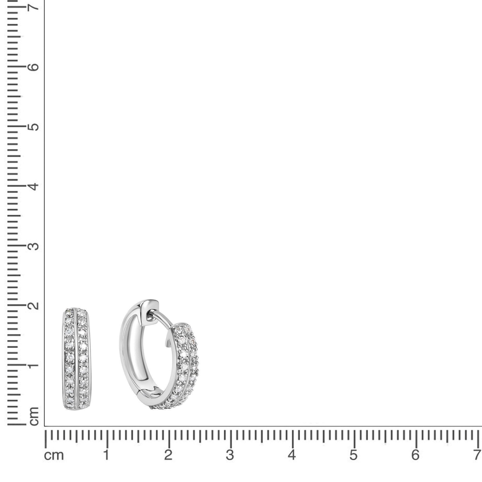 Diamonds by Ellen K. Paar Creolen Gold 585 mit 40x Brillant zus. 0,10ct.