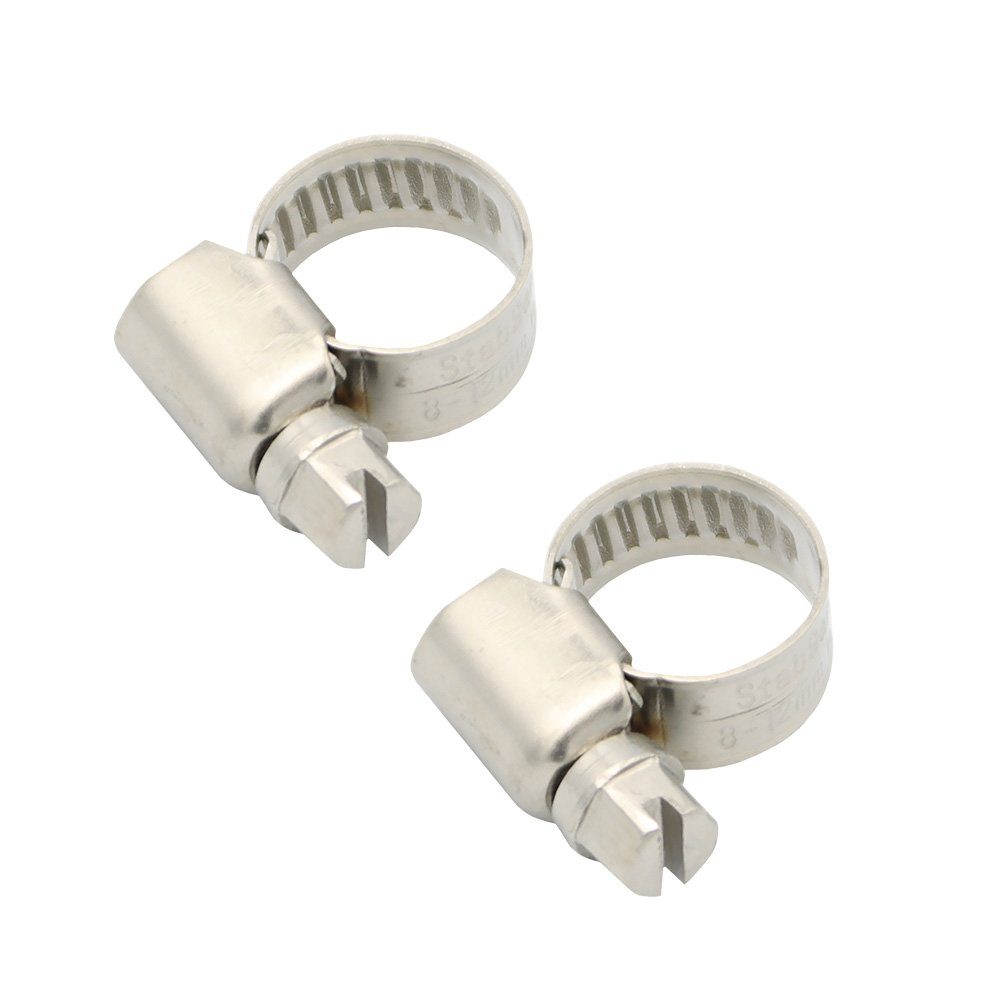 Stabilo Sanitär Dichtschelle 2x Edelstahl V2A Schlauchschelle 8-12mm 1/4 Zoll Schlauchklemme