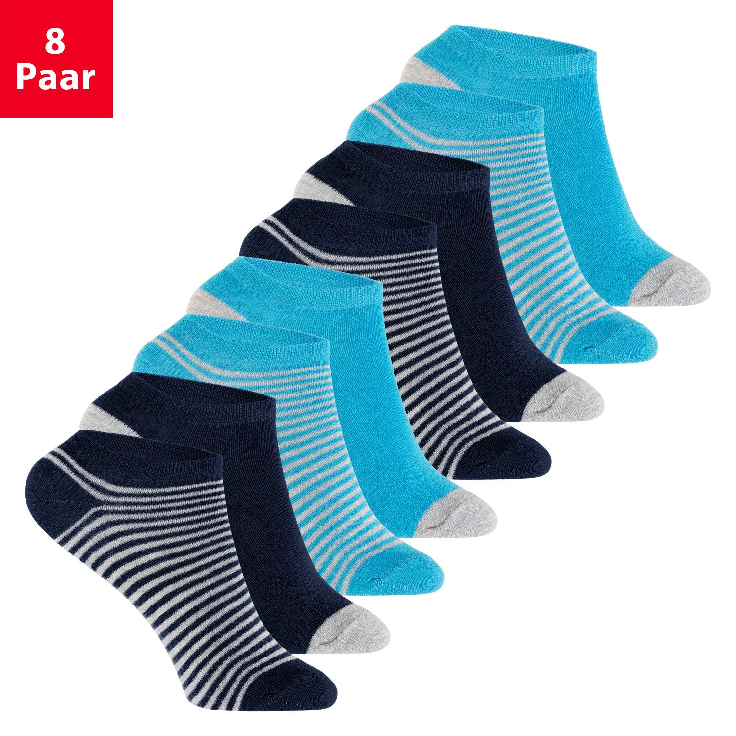 Footstar Kurzsocken Kinder Socken (8 Paar) für Mädchen & Jungen bunt