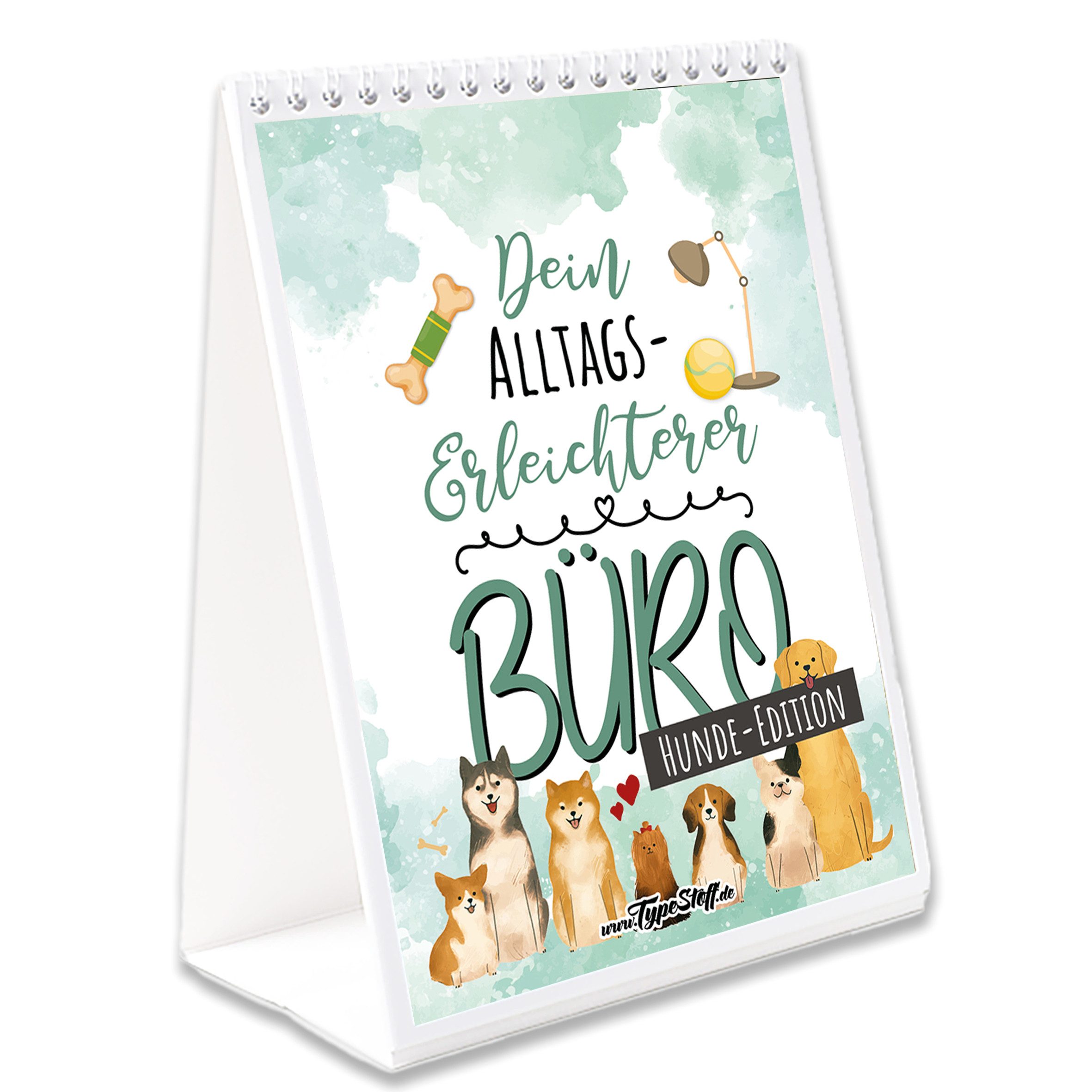TypeStoff Tischkalender Büro-Sprüchekalender: Deko & Motivation – immerwährend ohne Datum, Made in Germany