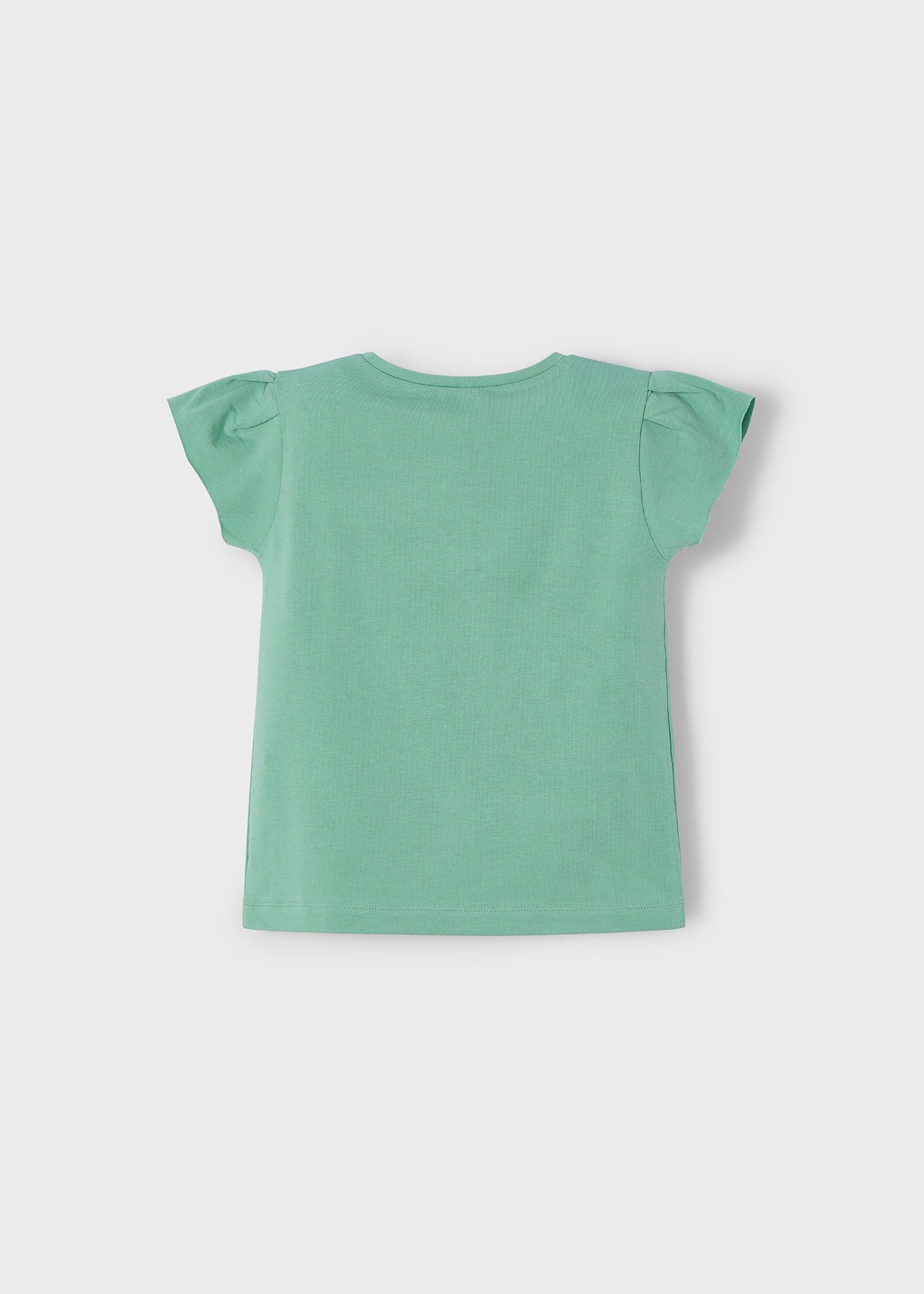 Mayoral T-Shirt T-Shirt mit eleganten Flügelärmeln und floralen Stickerei (301541)