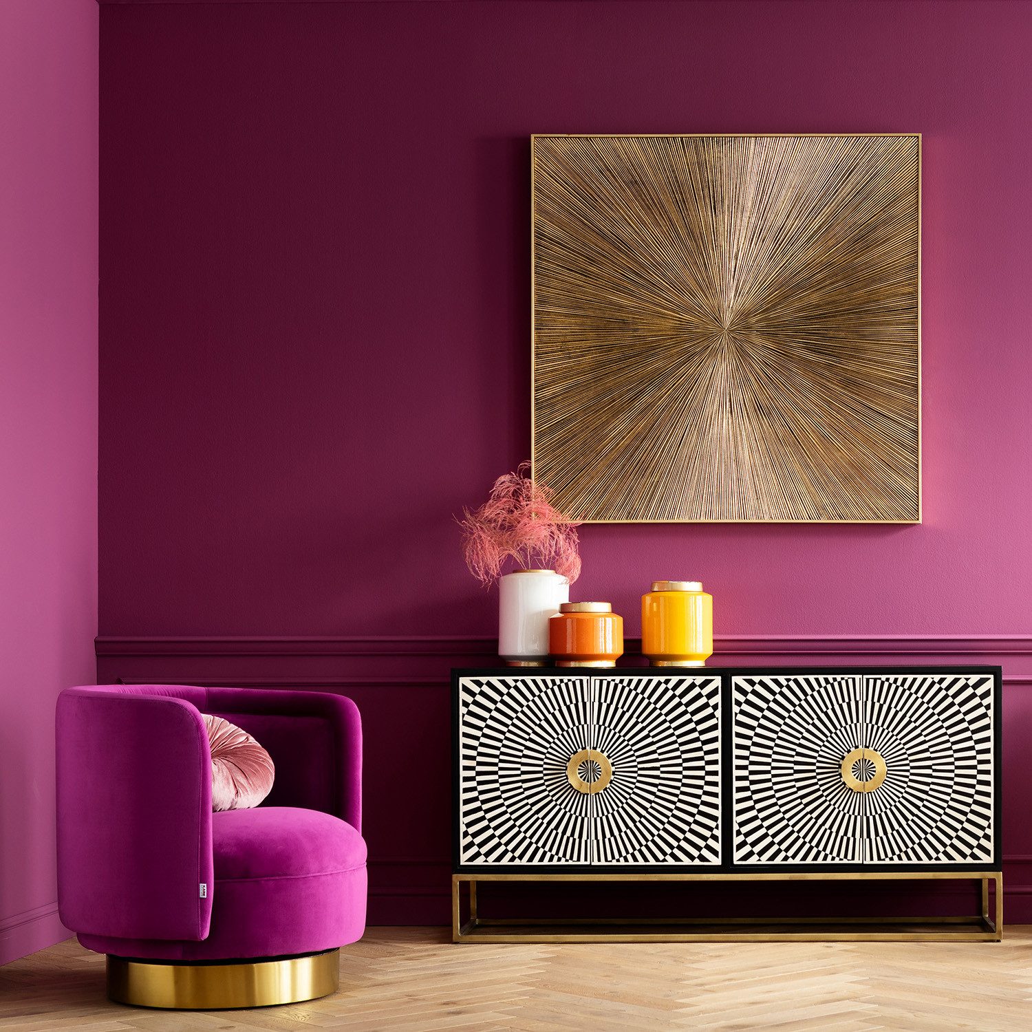 Kare Design Bild mit Rahmen Objektbild Illumino 120x120cm