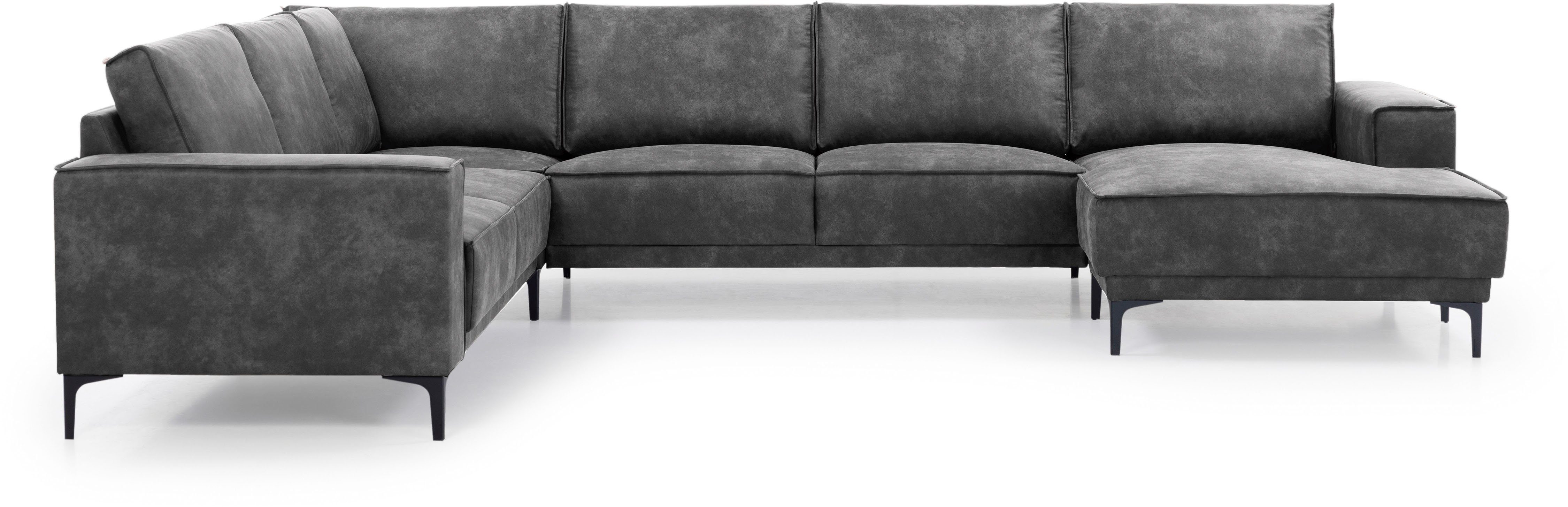 Places of Style Wohnlandschaft "XXL Sofa Oland, Struktur, Flachgewebe, Luxu günstig online kaufen