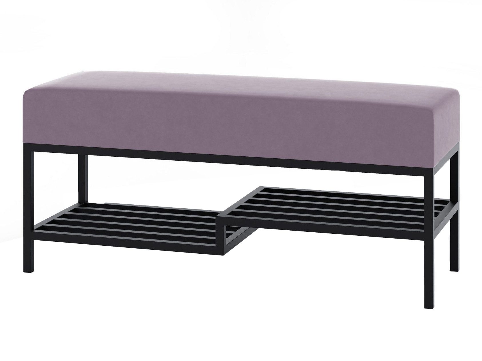 Beautysofa Polsterbank Moderne, modische elegante Bank mit Schuhregal SHELF (B:80/100/H:45/T:35cm)