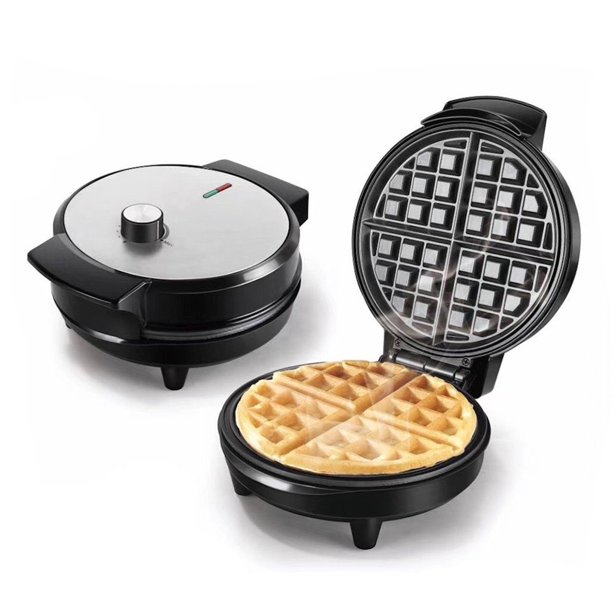 Waffelmaker Temperatur, Antihaftbeschichtung kleiner Platten, Regelbare 1000W, antihaftbeschichtete Hikeren mit Waffle Maker Waffeleisen