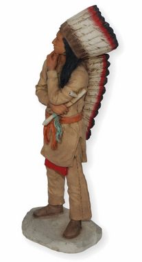 Castagna Dekofigur Figur Native American Häuptling Washakie H 18 cm stehend mit Kopfschmuck Dekofigur Native American