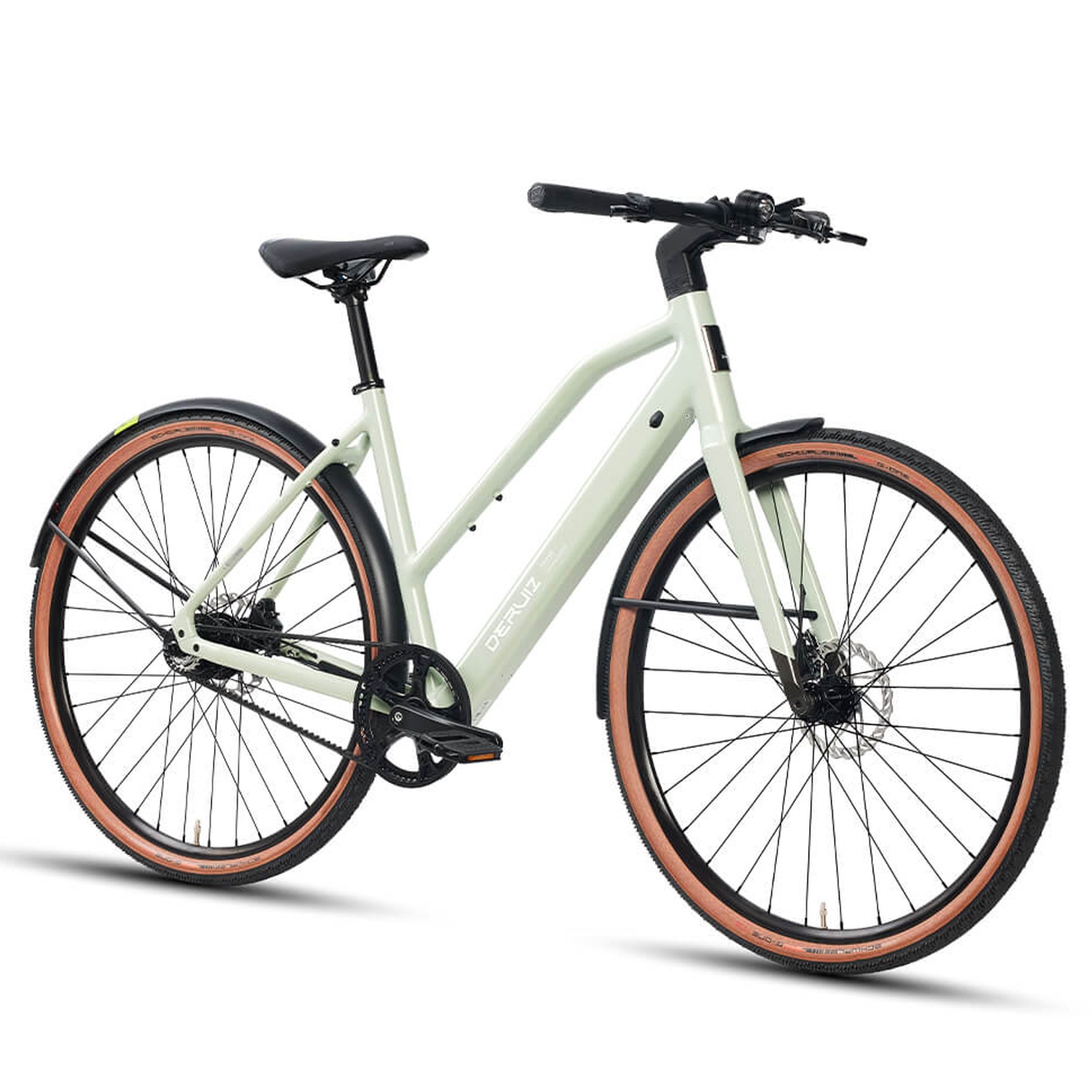 DERUIZ E-Bike Cityrad 19 Zoll City-E-Bike mit 360 Wh Akku – mivice Heckmotor, 1 Gang, Heckmotor, 360 Wh, Bluetooth-Display, nur 18,5 kg Gewicht mit 250 W Leistun