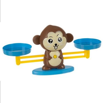 ISO TRADE Lernspielzeug Lernspiel Affe lernen (Waage Zählen wiegen Schale, 60-St., Rechnen Affe Lernspielzeug), Mathe Spielzeug