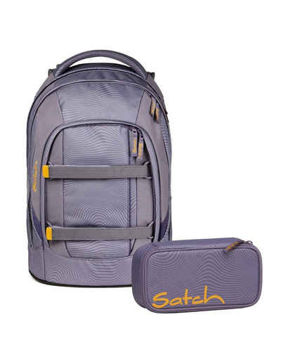 Satch Schulranzen Schulrucksack-Set PACK Mesmerize 2-teilig (2-teilig), Laptop-Fach, Your-Size-System, Schulranzen