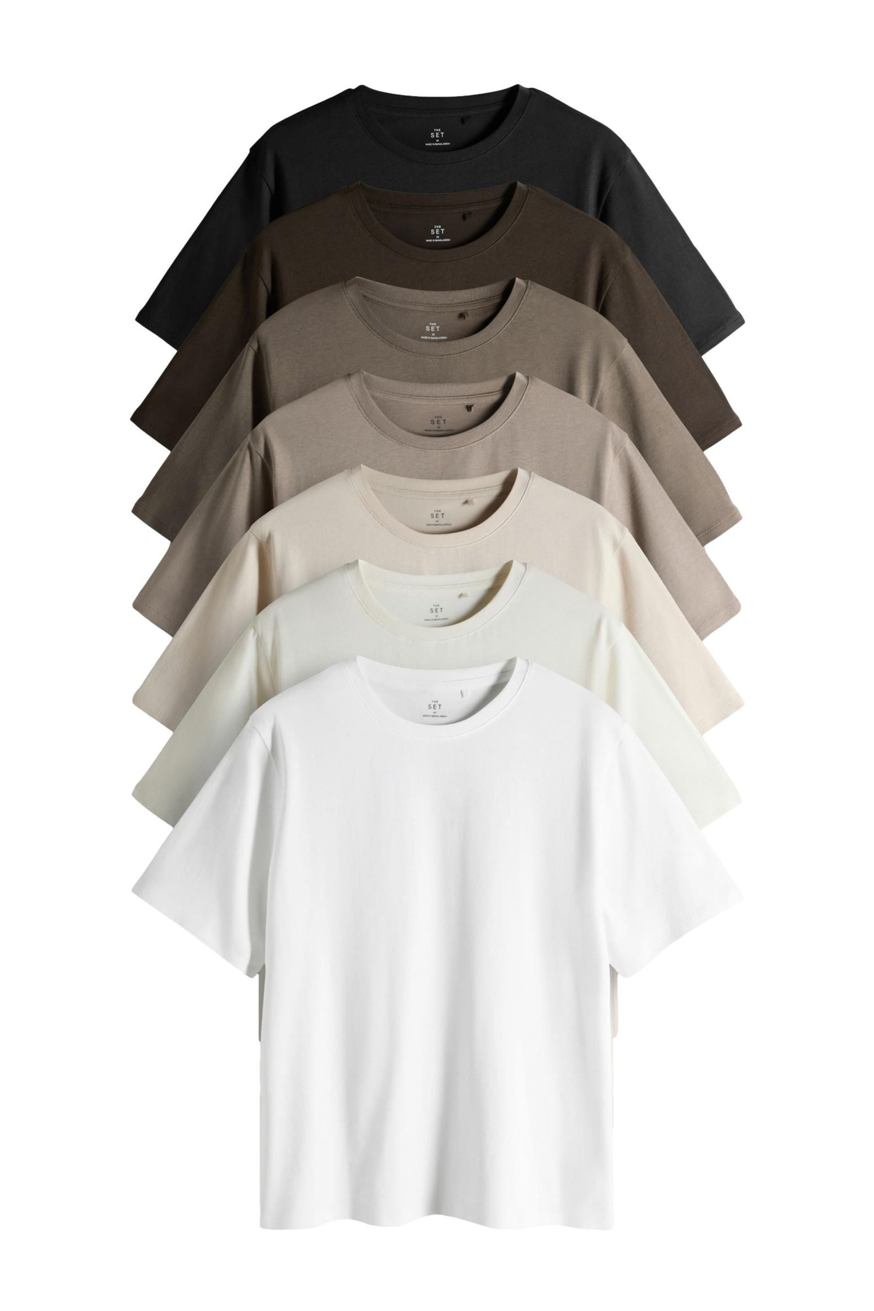 The Set T-Shirt The Set Kurzarm-T-Shirts, 7er-Pack (7-tlg)