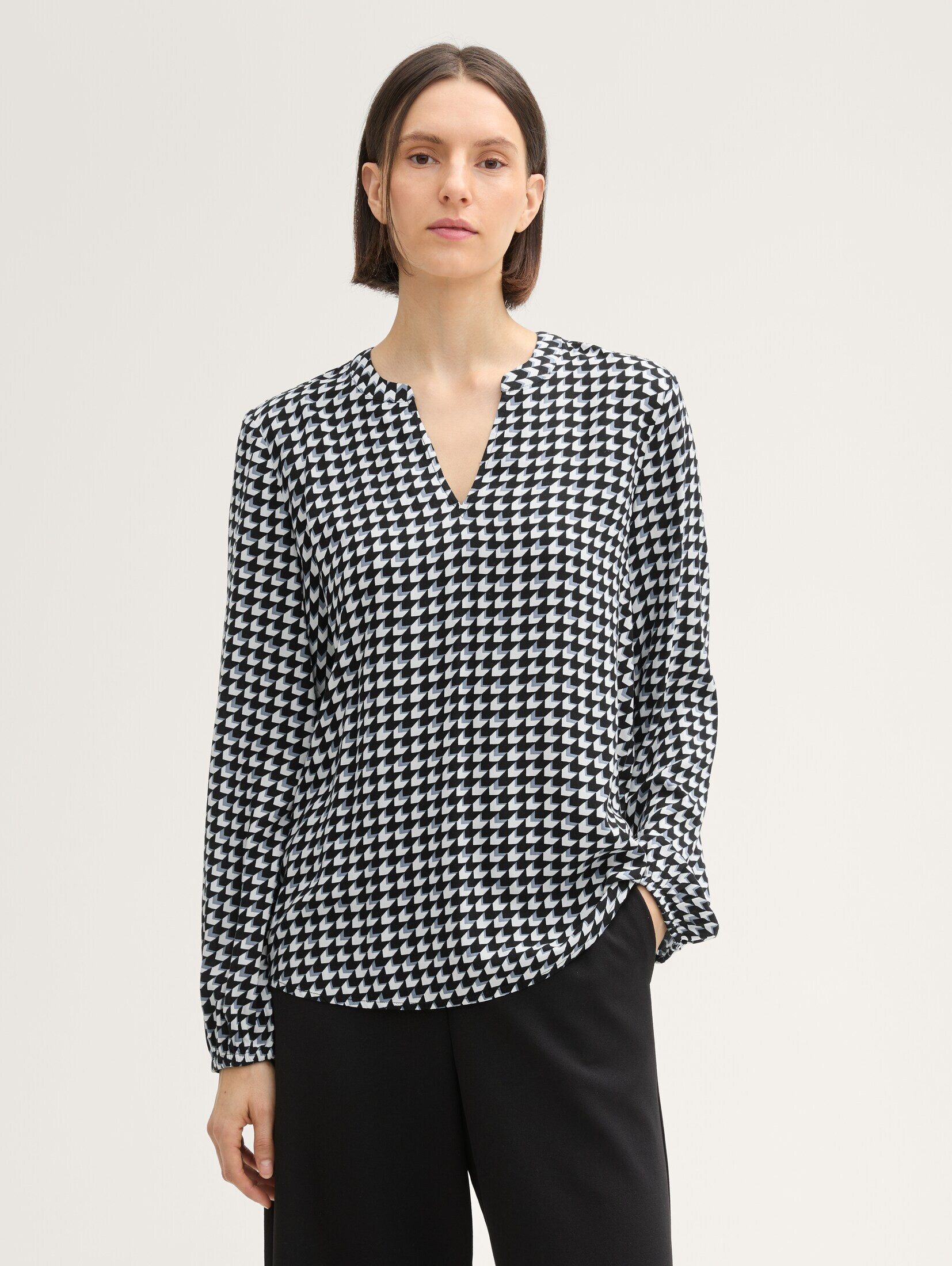 Langarmbluse Gemustere Bluse