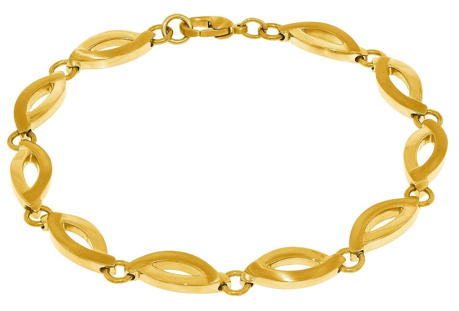 Boccia Gliederarmband Damen-Titan Goldfarben