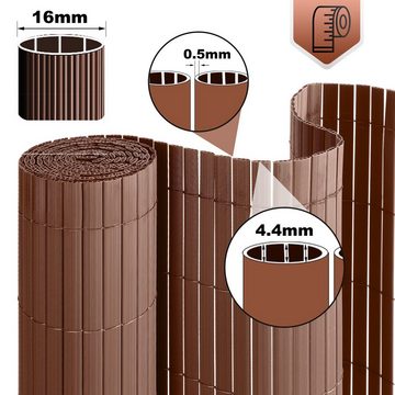 Bettizia Balkonsichtschutz Sichtschutzmatte mit verstärkter Konstruktion Sichtschutzzaun Braun Sichtschutz, Wind-, Sonnenschutz