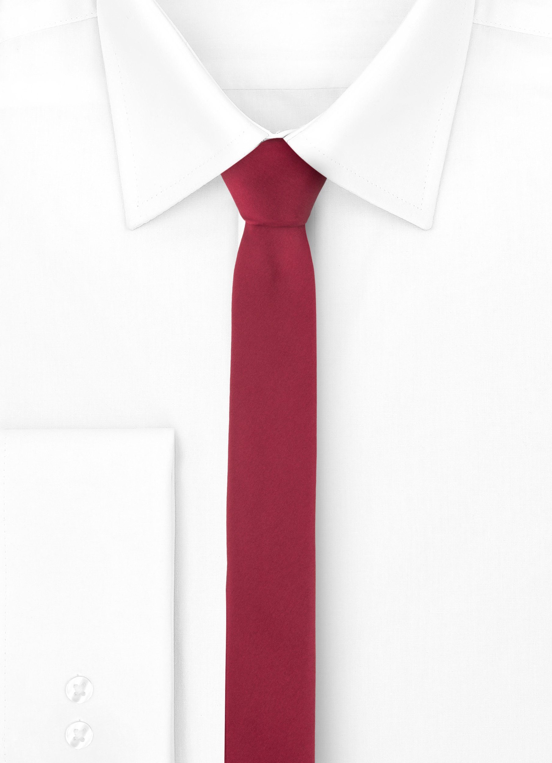Ladeheid Krawatte 1-St) Krawatte 5cm) (Set, Schmale Weinrot SP-5 (150cm Herren x