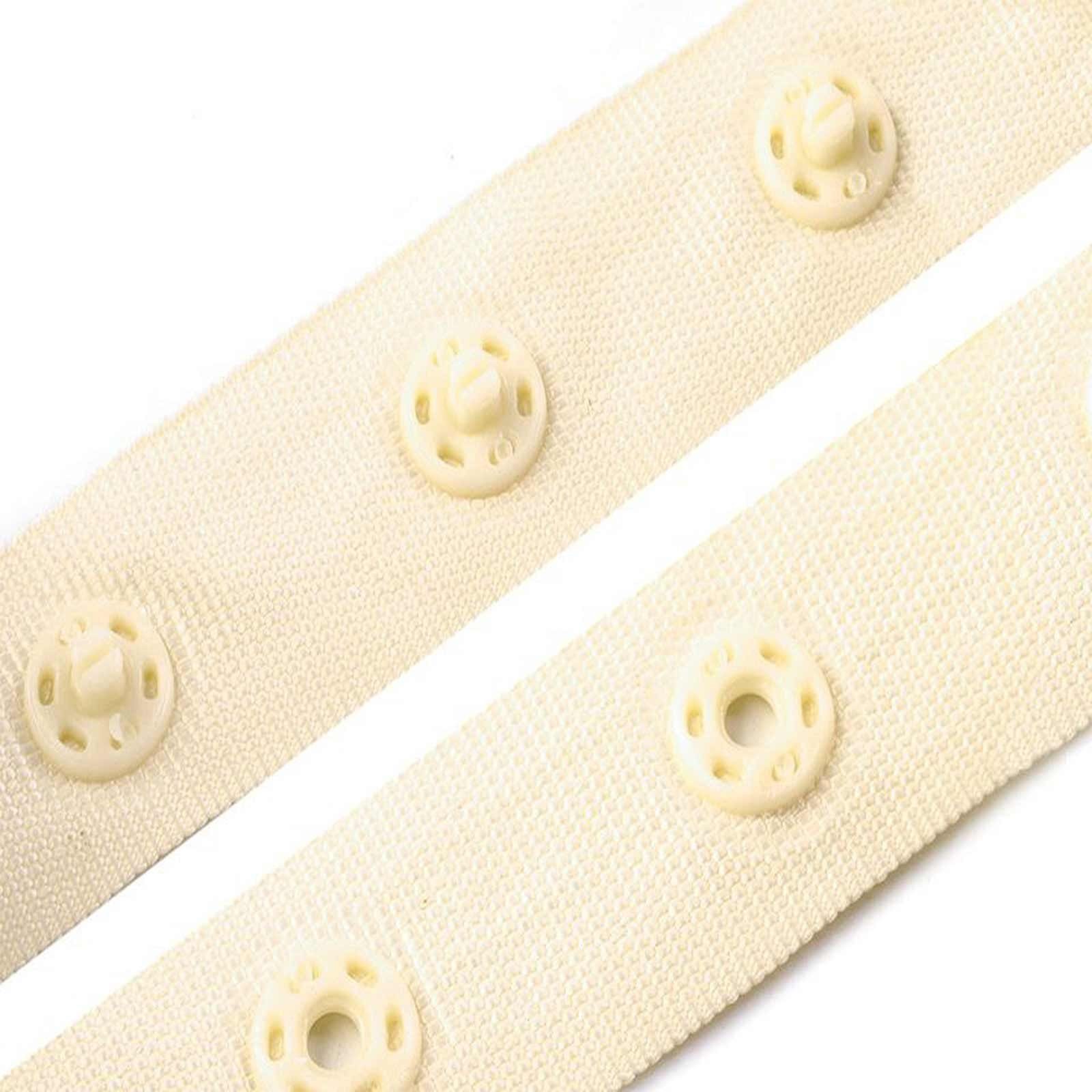 maDDma Druckknopf 3m Druckknopfband 18mm Druckknopf Band Bodyverschluss Miederband, Breite 18 mm Abstand 18 mm