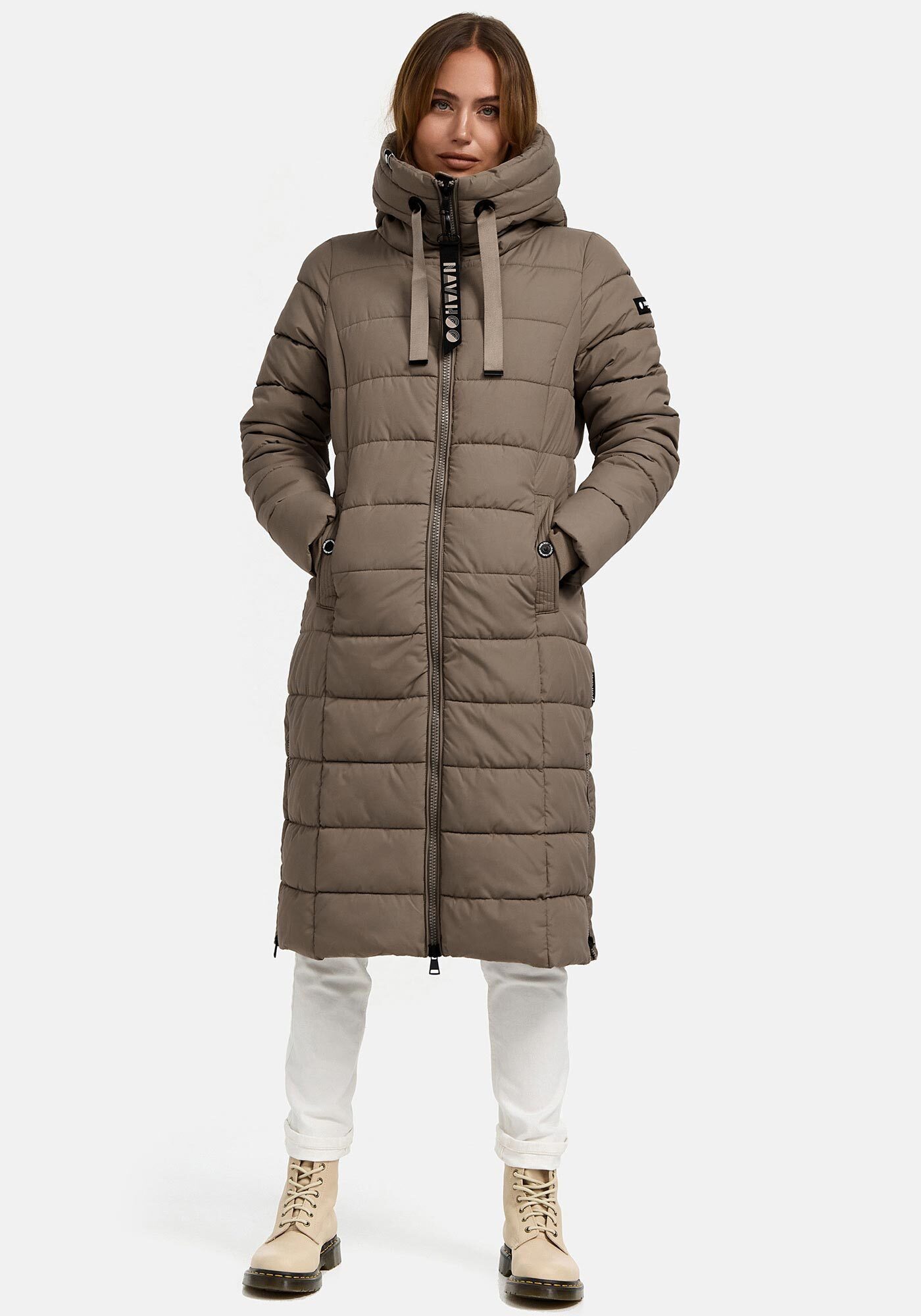 Navahoo Winterjacke Mondmaedchen Extra langer Schnitt mit seitlichen Schlitzen